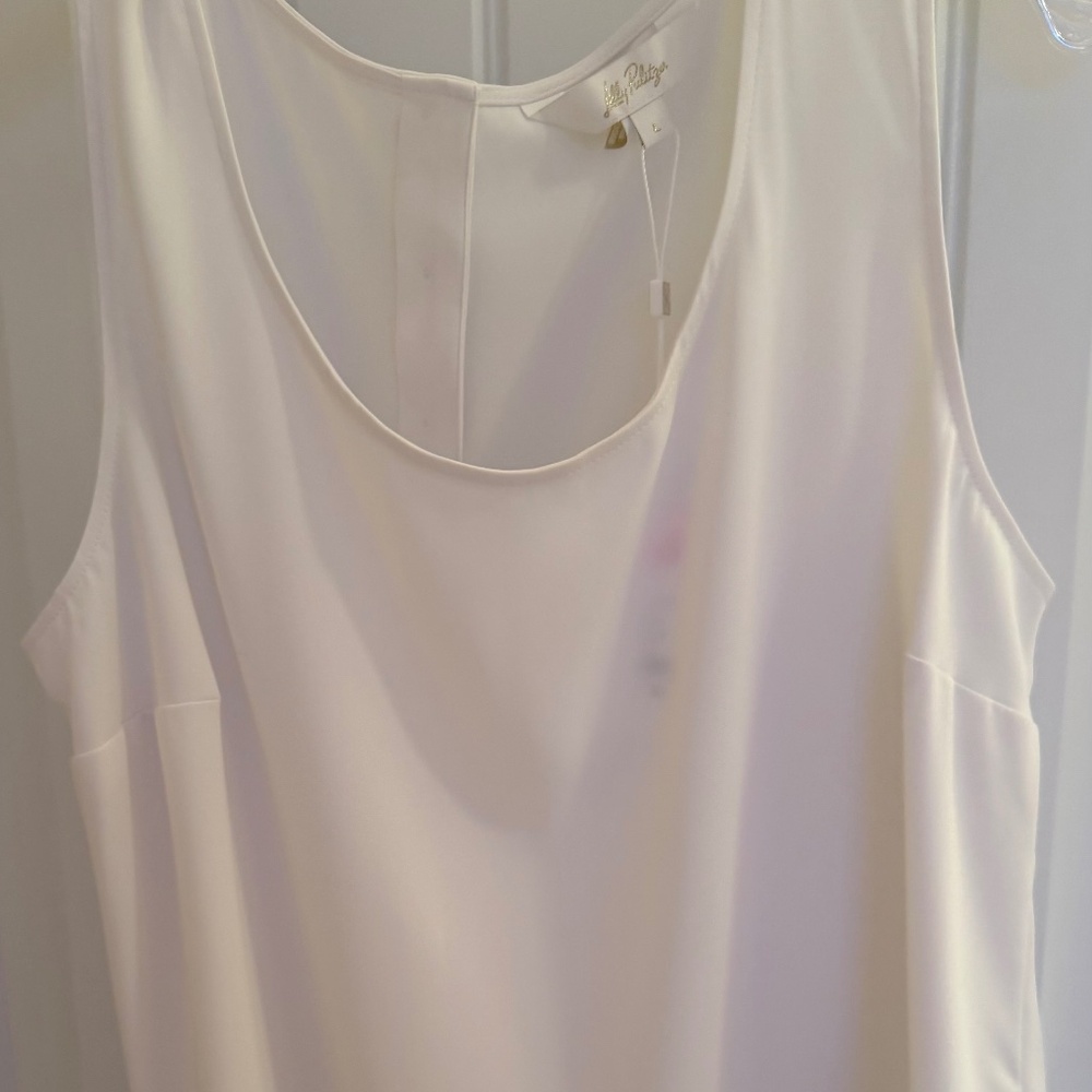 Lilly Pulitzer Mollee Top - Resort White - Size L - NWT